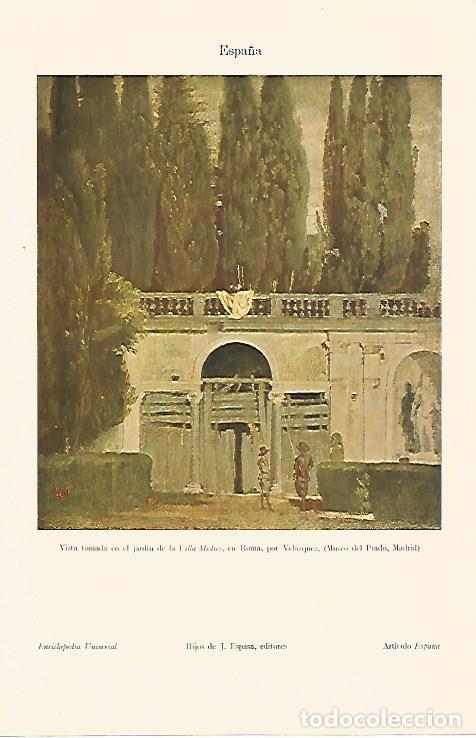 Otros art&iacute;culos de coleccionismo en papel: LAMINA ESPASA 10245: Villa Medici por Velazquez - Varios