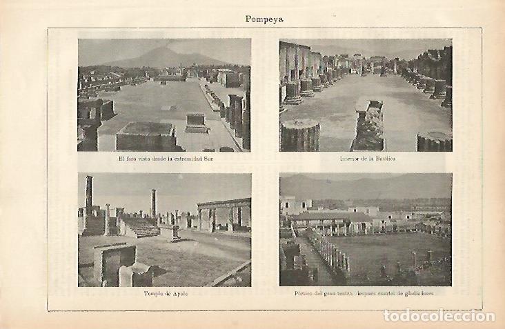 Otros art&iacute;culos de coleccionismo en papel: LAMINA ESPASA 10469: Edificios publicos de Pompeya - Varios