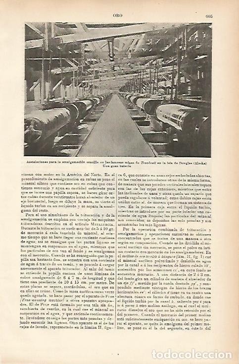 Otros art&iacute;culos de coleccionismo en papel: LAMINA ESPASA 7702: Instalaciones de las minas de Treadwell en Alaska - Varios