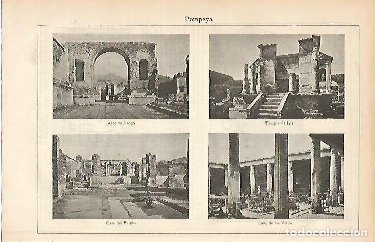 Otros art&iacute;culos de coleccionismo en papel: LAMINA ESPASA 10468: Vistas de Pompeya - Varios