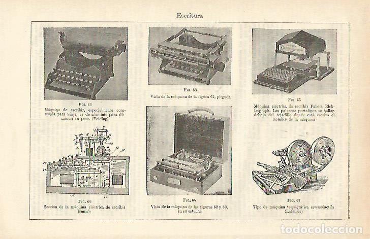 Otros art&iacute;culos de coleccionismo en papel: LAMINA ESPASA 16625: Tipos de escritura mecanica - Varios