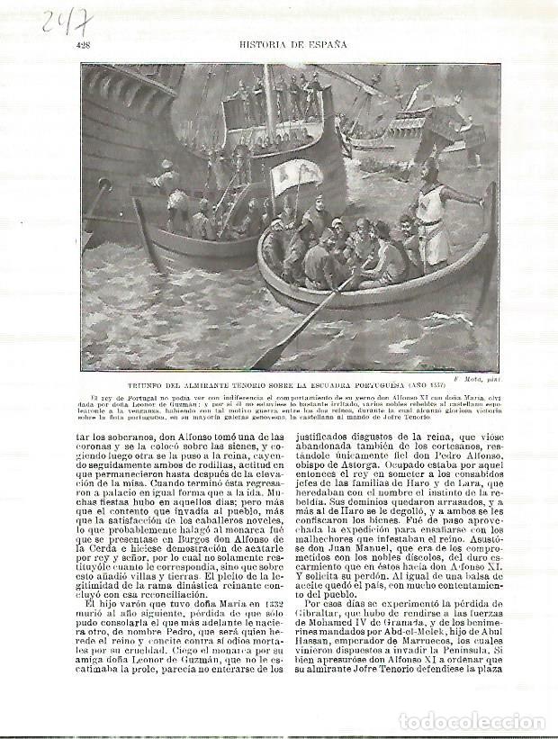 Sammelleidenschaft Andere Papierartikel: LAMINA 4760: Triunfo del almirante Tenorio sobre Portugal - Manuel Rodriguez Codola