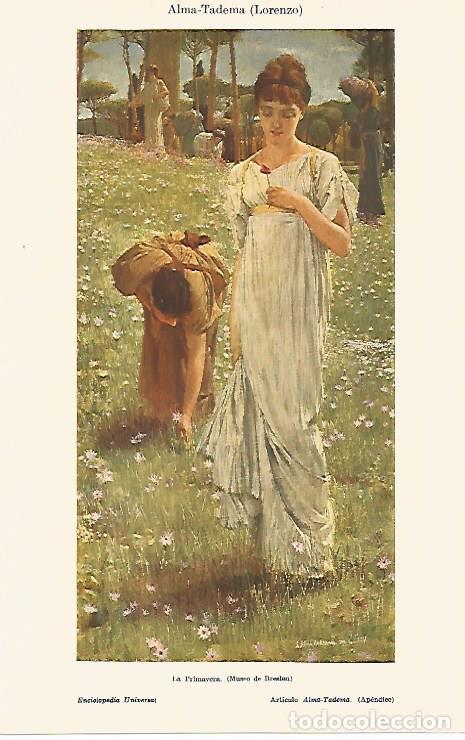 Sammelleidenschaft Andere Papierartikel: LAMINA ESPASA 10845: La Primavera por L. Alma-Tadema - Varios