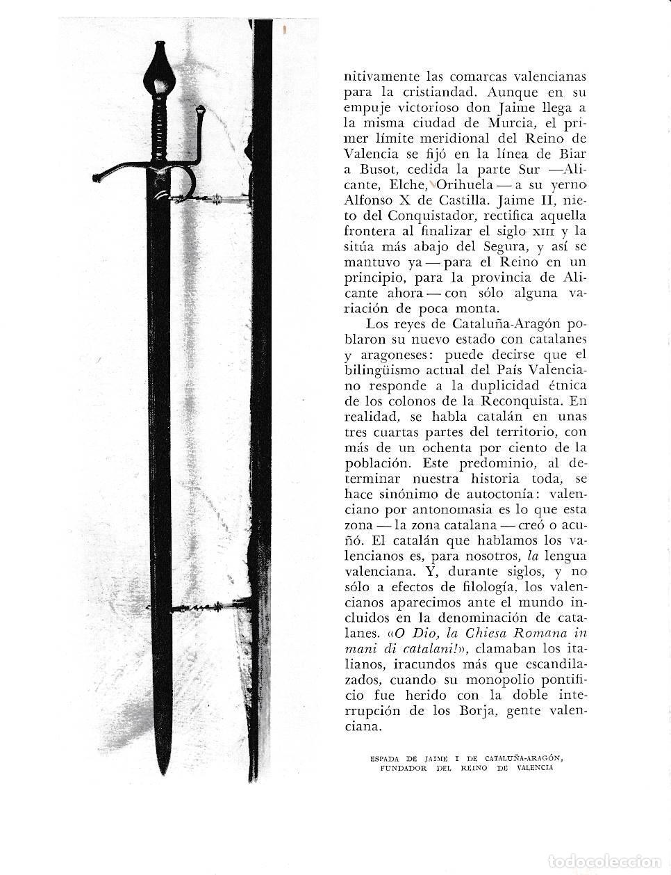 Otros art&iacute;culos de coleccionismo en papel: LAMINA 5873: Espada de Jaime I de Catalu&ntilde;a-Aragon fundador del Reino de Valencia - Joan Fuster