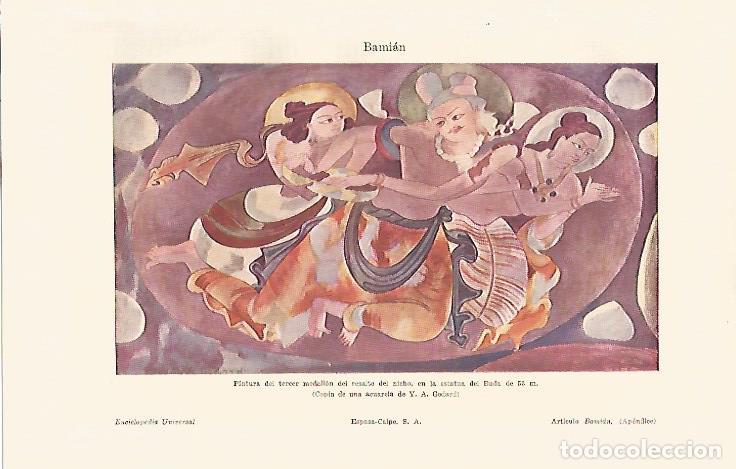 Otros art&iacute;culos de coleccionismo en papel: LAMINA ESPASA 10944: Pintura del Buda de 53 metros de Bamian Afganistan - Varios