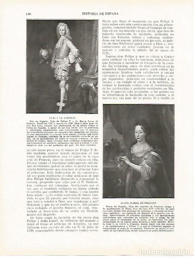 Altri oggetti di carta: LAMINA 4352: Retratos de Luis I el Liberal y de Luisa Isabel de Orleans - Manuel Rodriguez Codola