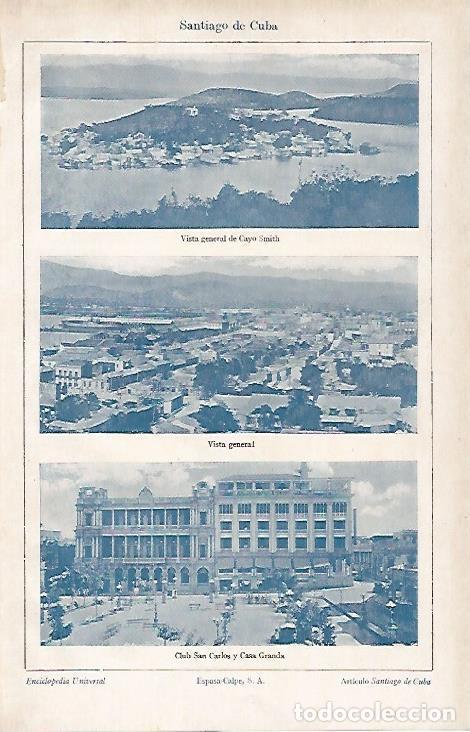 Otros art&iacute;culos de coleccionismo en papel: LAMINA ESPASA 19455: Santiago de Cuba - Varios