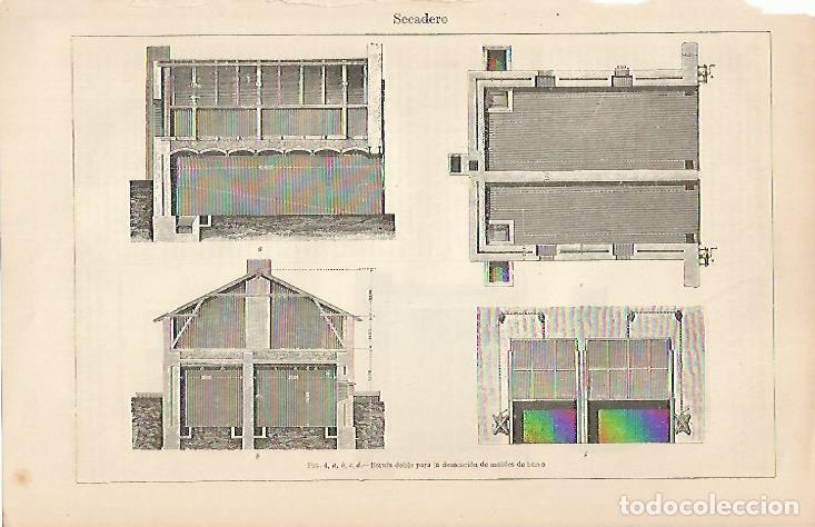 Otros art&iacute;culos de coleccionismo en papel: LAMINA ESPASA 19652: Estufas para secadero - Varios