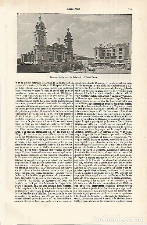 Otros art&iacute;culos de coleccionismo en papel: LAMINA ESPASA 12274: Catedral de Santiago de Cuba - Varios