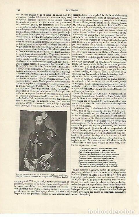 Otros art&iacute;culos de coleccionismo en papel: LAMINA ESPASA 12261: Retrato de un caballero de la Orden de Santiago - Varios