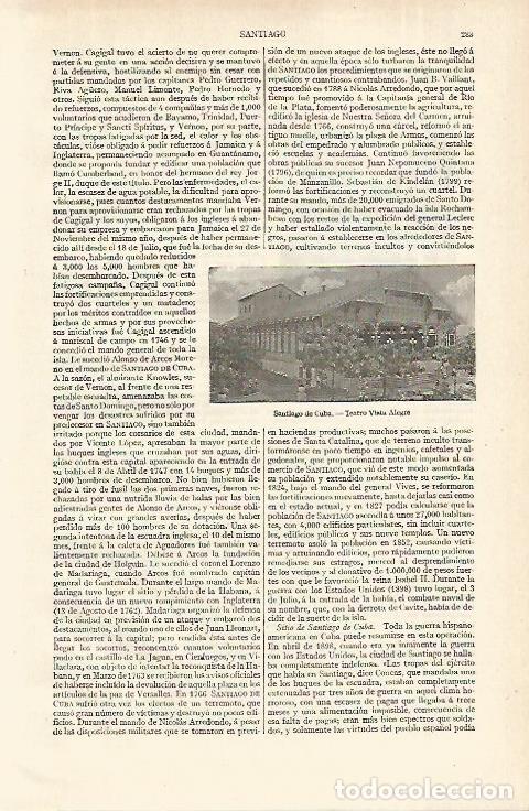 Otros art&iacute;culos de coleccionismo en papel: LAMINA ESPASA 12276: Teatro Vista Alegre de Santiago de Cuba - Varios