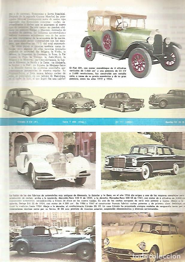 Otros art&iacute;culos de coleccionismo en papel: LAMINA MONITOR 0387: FIAT 501. MODELOS DE DAIMIER Y DE BENZ - Varios