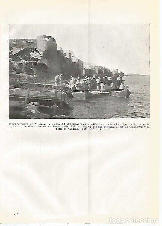 Sammelleidenschaft Andere Papierartikel: LAMINA GEOGRAFIA 0409: Desembarcadero de Azemmur Marruecos - Ricardo Beltran y Vicente Vera
