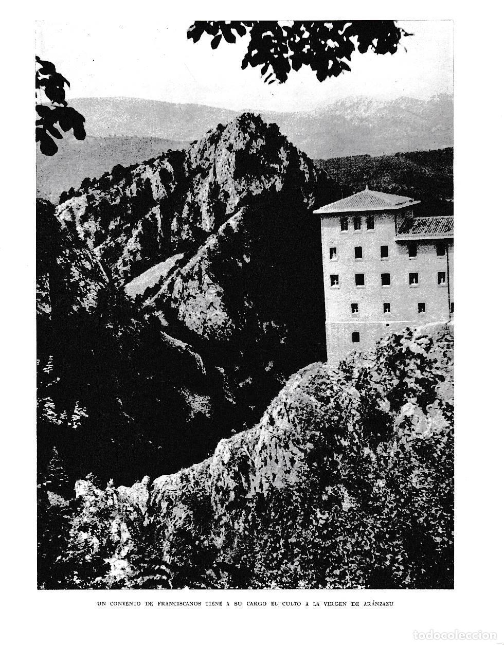 Otros art&iacute;culos de coleccionismo en papel: LAMINA 6122: Convento Franciscanos custodian Virgen de Aranzazu - Pio Baroja