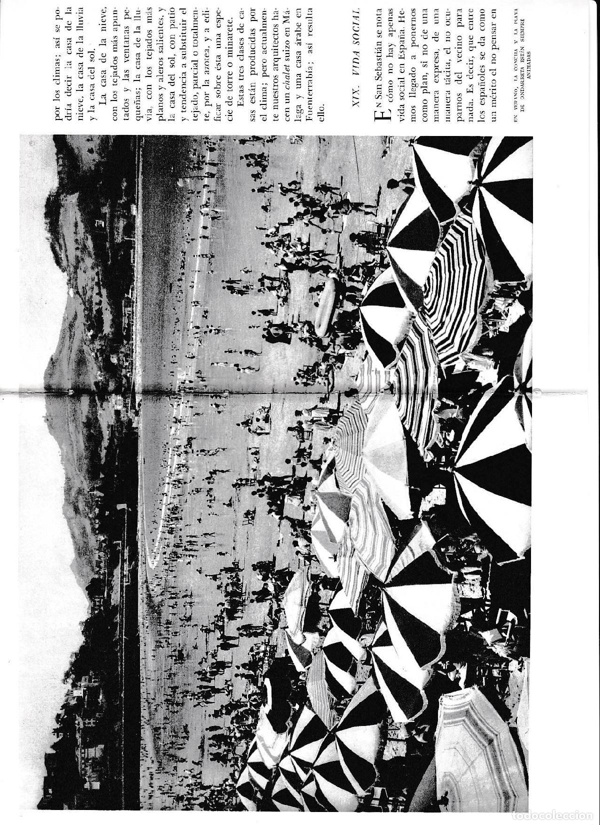 Otros art&iacute;culos de coleccionismo en papel: LAMINA 6132: Verano La Concha y la playa de Ondarreta - Pio Baroja