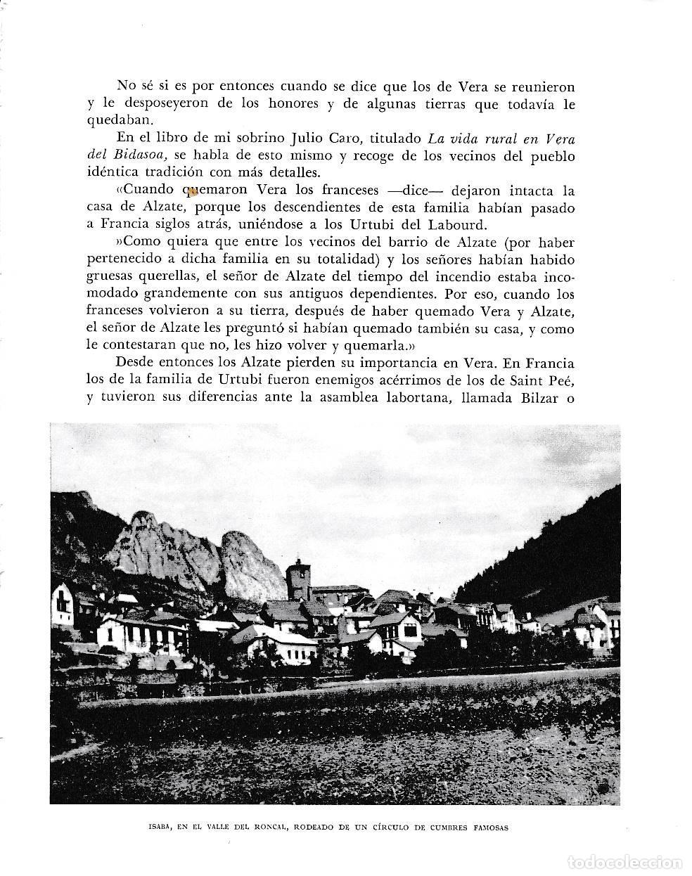 Otros art&iacute;culos de coleccionismo en papel: LAMINA 6214: Isaba en el valle del Roncal - Pio Baroja