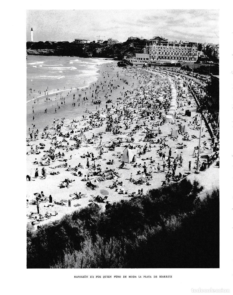 Altri oggetti di carta: LAMINA 6273: Napoleon III puso de moda la playa de Biarritz - Pio Baroja