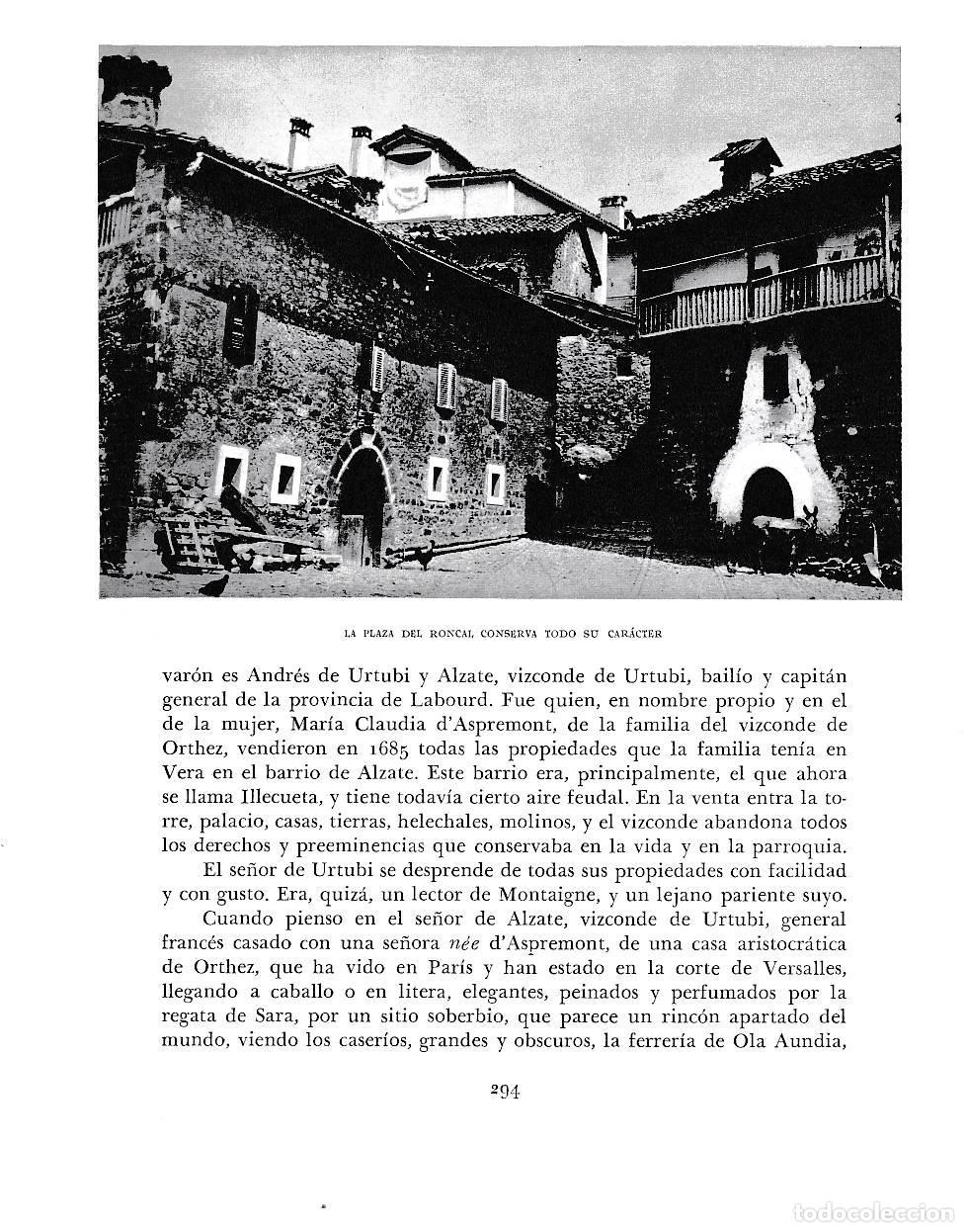 Otros art&iacute;culos de coleccionismo en papel: LAMINA 6212: Plaza de Roncal - Pio Baroja
