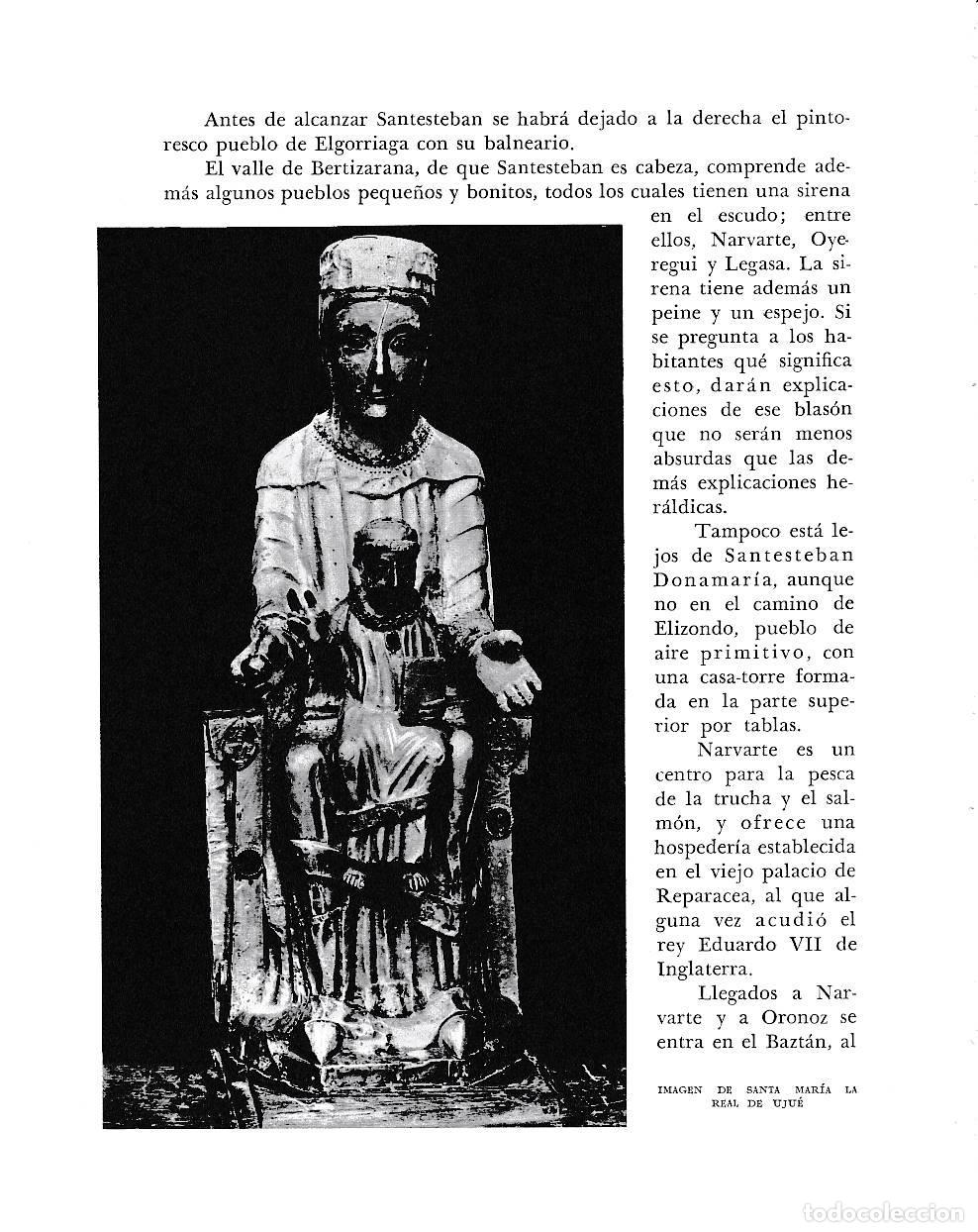 Otros art&iacute;culos de coleccionismo en papel: LAMINA 6222: Santa Maria la Real de Ujue - Pio Baroja