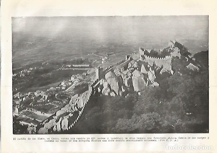 Otros art&iacute;culos de coleccionismo en papel: LAMINA GEOGRAFIA 0392: El Castillo de los Moros de Cintra Portugal - Ricardo Beltran y Vicente Vera