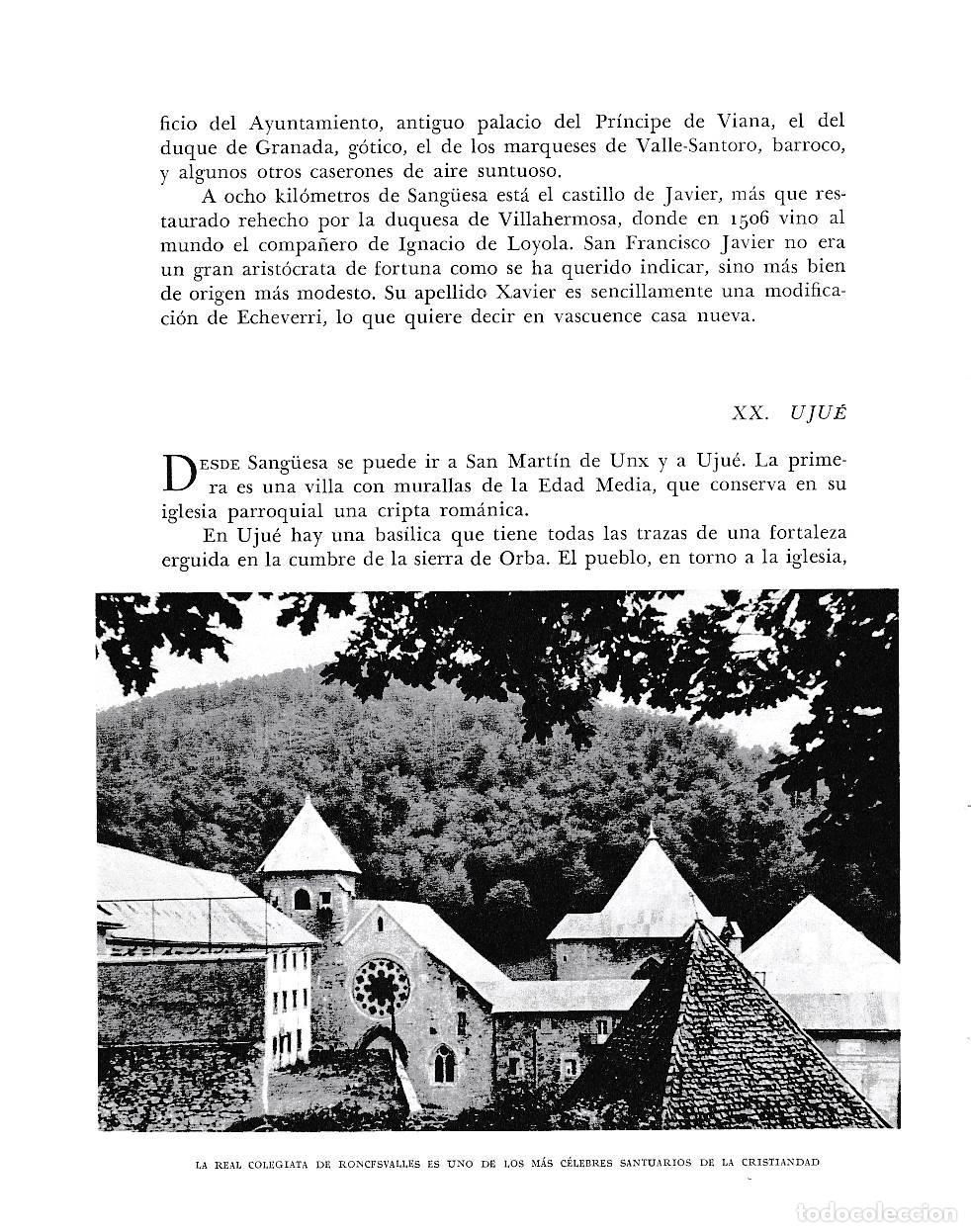 Otros art&iacute;culos de coleccionismo en papel: LAMINA 6238: La Real Colegiata de Roncesvalles - Pio Baroja