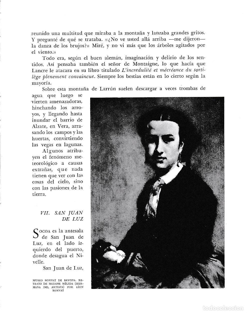 Otros art&iacute;culos de coleccionismo en papel: LAMINA 6266: Retrato de Madame Melida por Leon Bonnat - Pio Baroja