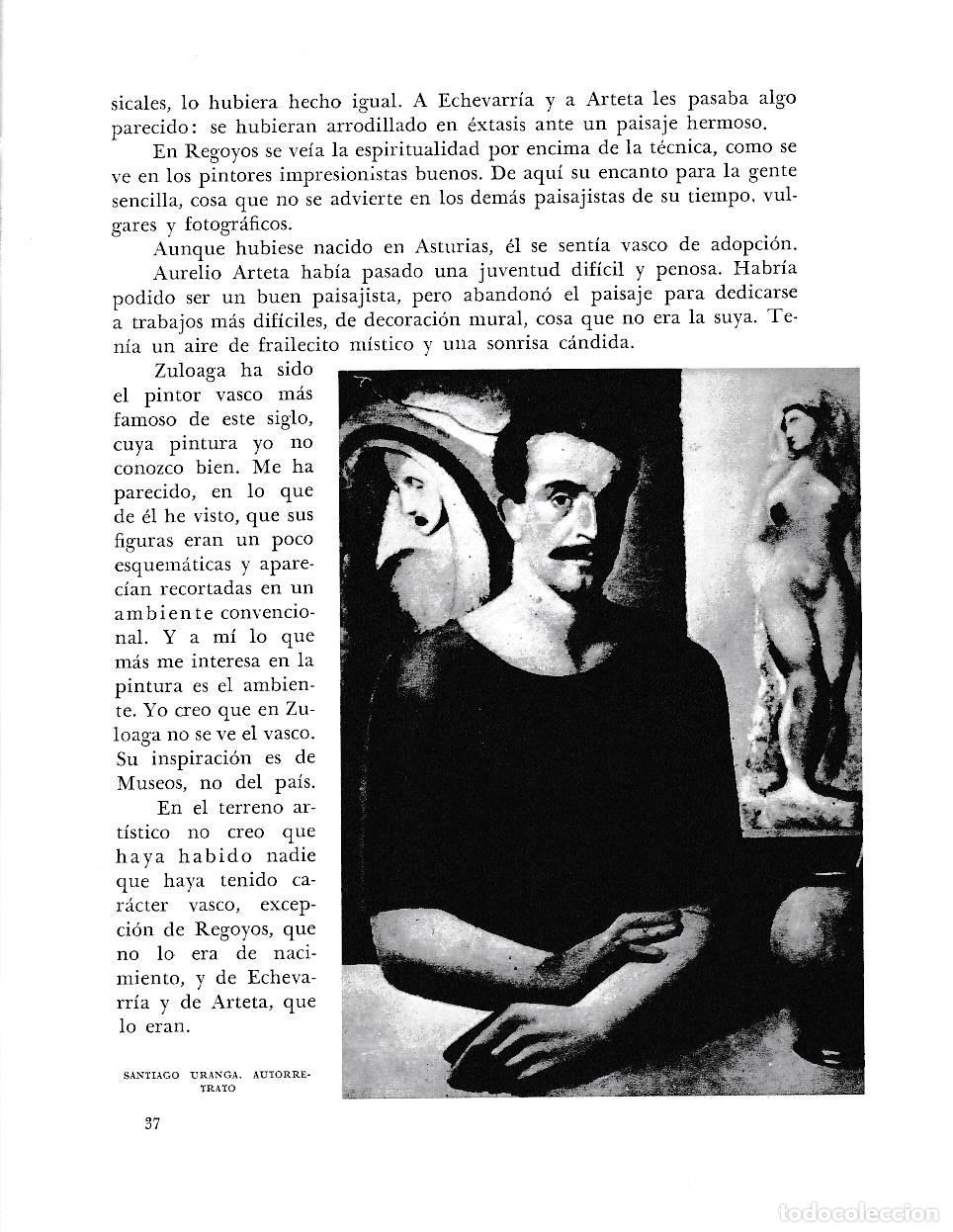 Otros art&iacute;culos de coleccionismo en papel: LAMINA 6298: Autorretrato de Santiago Uranga - Pio Baroja