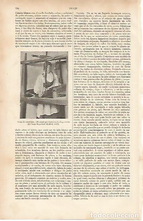 Otros art&iacute;culos de coleccionismo en papel: LAMINA ESPASA 11092: Traje regional de Asturias - Varios