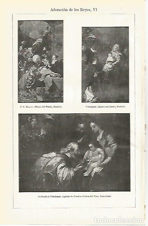 Otros art&iacute;culos de coleccionismo en papel: LAMINA ESPASA 8107: Adoracion de los Reyes por Mayno Velazquez y Viladomat - Varios
