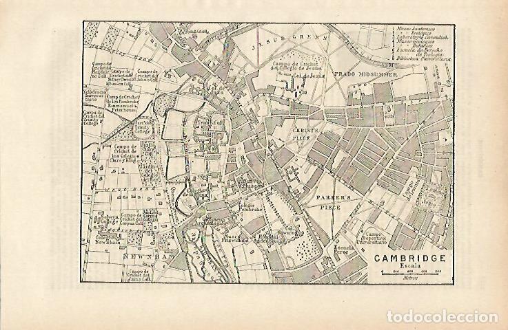 Outros artigos de papel: LAMINA ESPASA 14772: Plano de Cambridge Inglaterra - Varios