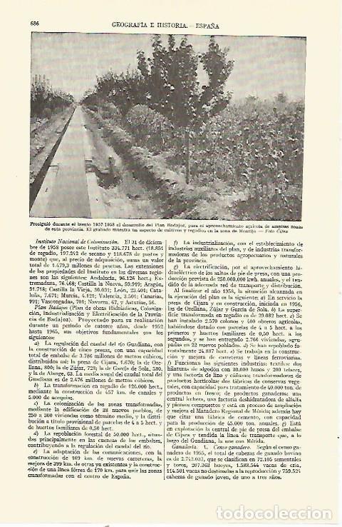 Sammelleidenschaft Andere Papierartikel: LAMINA ESPASA 21706: Cultivos en Montijo Badajoz - Varios