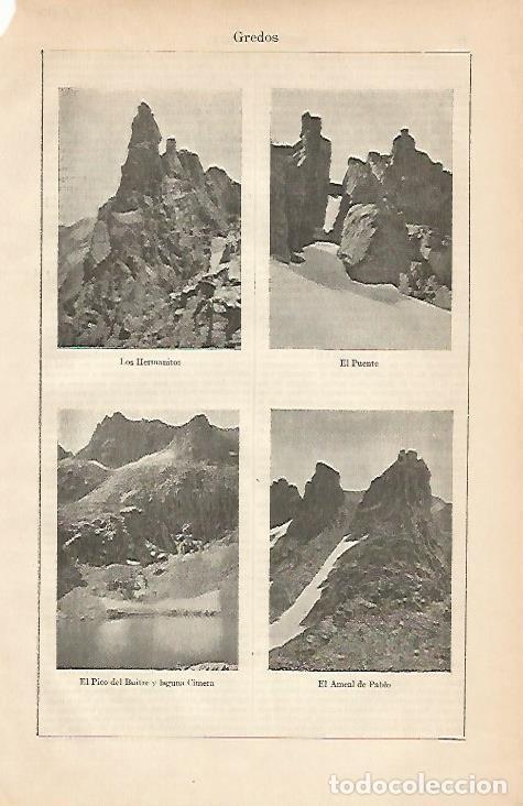 Otros art&iacute;culos de coleccionismo en papel: LAMINA ESPASA 2199: Vistas de la Sierra de Gredos - Varios Autores