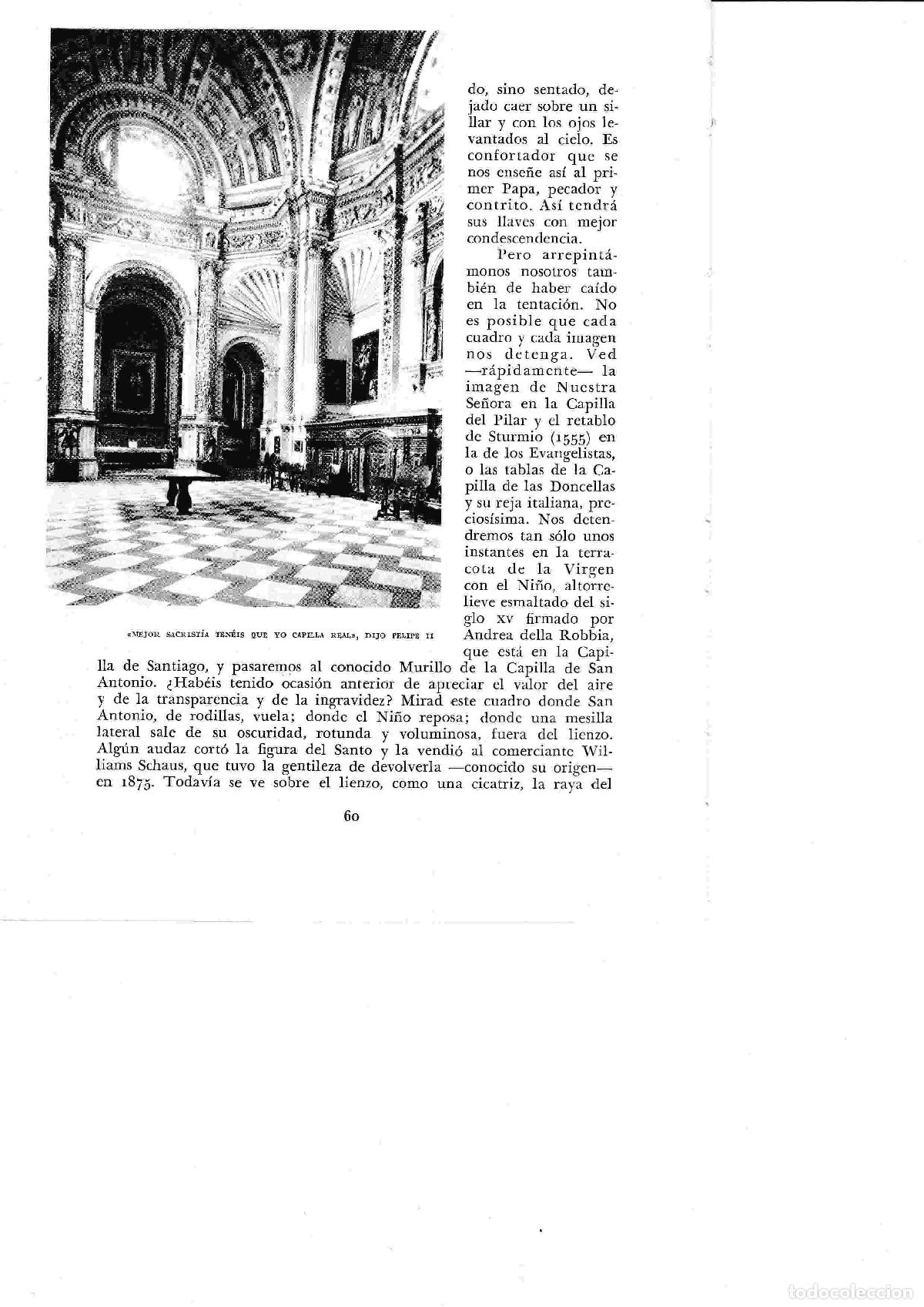 Otros art&iacute;culos de coleccionismo en papel: LAMINA 6340: Mejor sacristia teneis que yo Capilla Real dijo Felipe II - Jose M&ordf; Peman