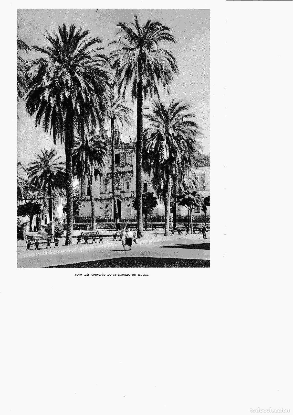 Otros art&iacute;culos de coleccionismo en papel: LAMINA 6415: Plaza del Convento de la Merced de Huelva - Jose M&ordf; Peman