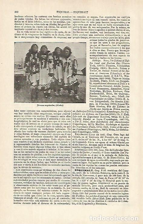 Otros art&iacute;culos de coleccionismo en papel: LAMINA ESPASA 16284: Esquimales de Alaska - Varios