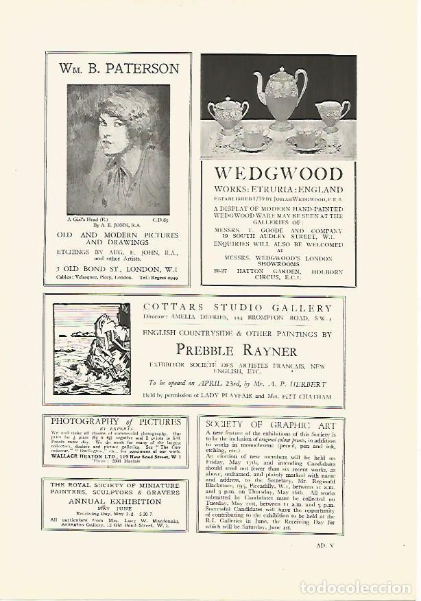 Otros art&iacute;culos de coleccionismo en papel: LAMINA PUBLICITARIA 7259: Wedgwood - Varios