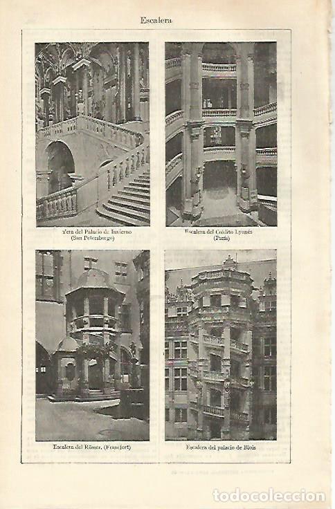 Sammelleidenschaft Andere Papierartikel: LAMINA ESPASA 16562: Escalera del Palacio de Invierno de San Petersburgo Paris Francfurt y Blois - V