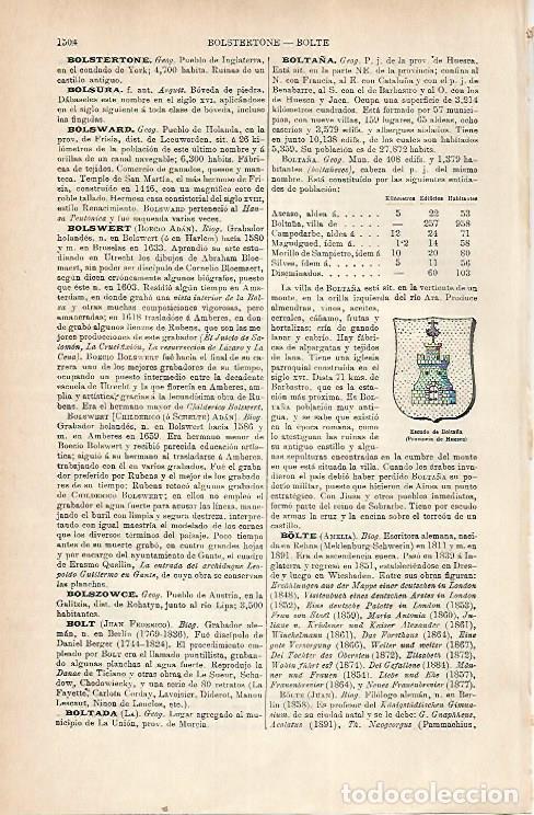 Sammelleidenschaft Andere Papierartikel: LAMINA ESPASA 22370: Escudo de Bolte&ntilde;a Huesca - Varios