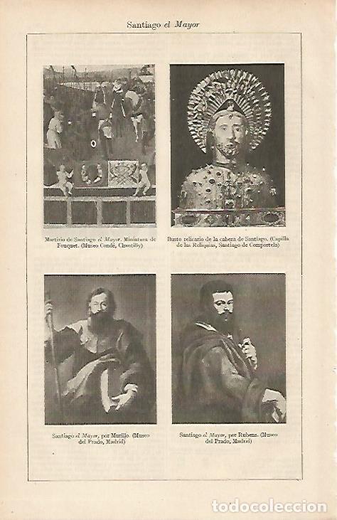 Otros art&iacute;culos de coleccionismo en papel: LAMINA ESPASA 19470: Imagenes de Santiago el Mayor - Varios