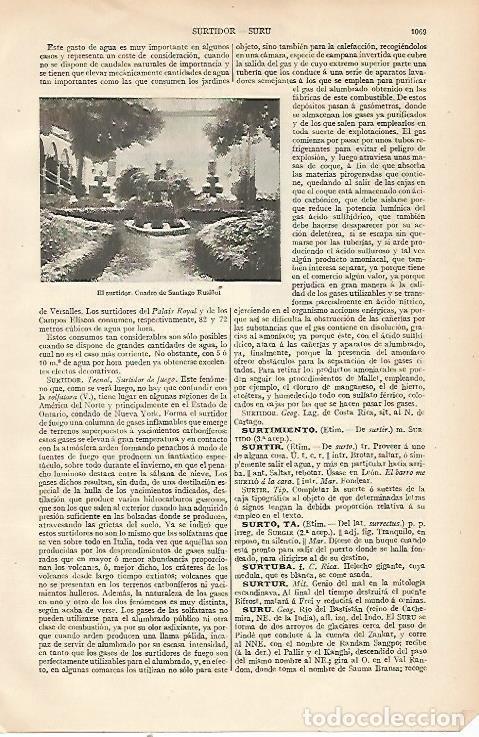Otros art&iacute;culos de coleccionismo en papel: LAMINA ESPASA 22592: El surtidor por Santiago Rusi&ntilde;ol - Varios