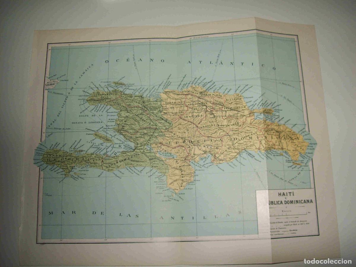 Otros art&iacute;culos de coleccionismo en papel: LAMINA SALVAT 80041: Mapa de Haiti y Republica Dominicana - Varios