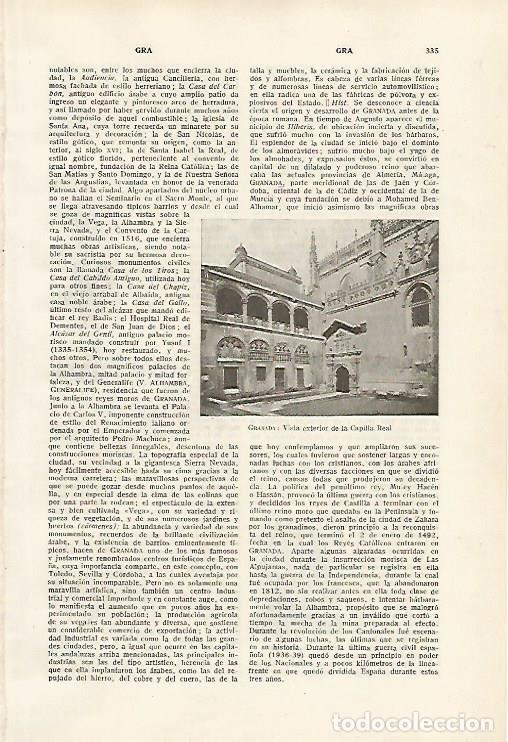 Otros art&iacute;culos de coleccionismo en papel: LAMINA SALVAT 80095: Capilla Real de Granada - Varios