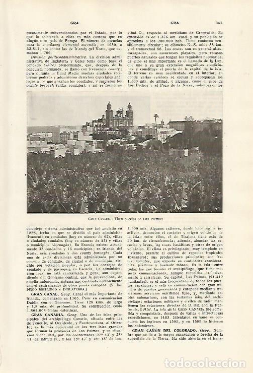Otros art&iacute;culos de coleccionismo en papel: LAMINA SALVAT 80101: Vista de Las Palmas de Gran Canaria - Varios
