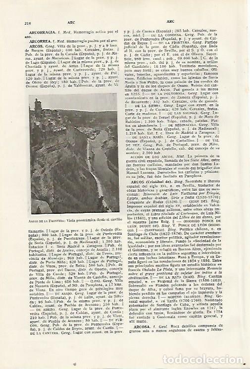 Otros art&iacute;culos de coleccionismo en papel: LAMINA SALVAT 80286: Vista de Arcos de la Frontera - Varios