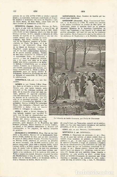 Otros art&iacute;culos de coleccionismo en papel: LAMINA SALVAT 80067: La infancia de Santa Genoneva por Chavannes - Varios