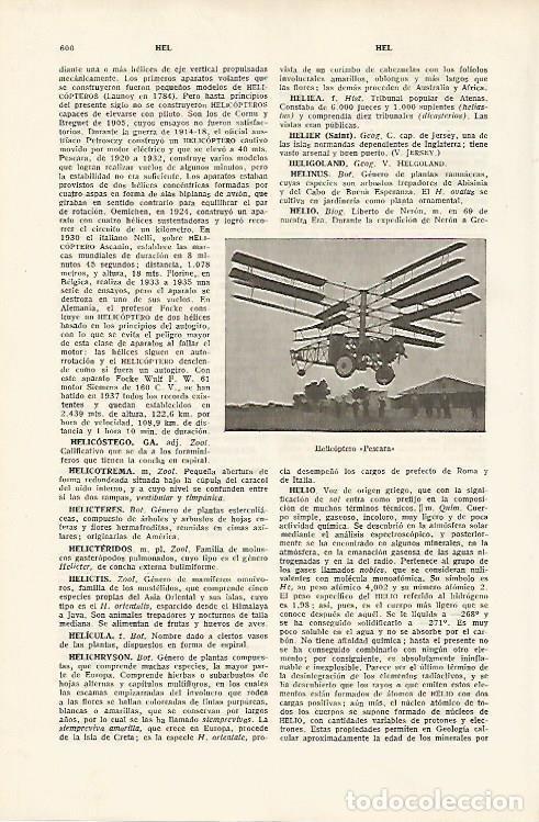 Otros art&iacute;culos de coleccionismo en papel: LAMINA SALVAT 80157: Helicoptero Pescara - Varios