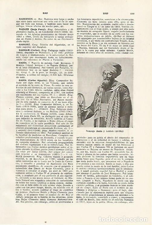 Otros art&iacute;culos de coleccionismo en papel: LAMINA SALVAT 80426: Ali Bey - Varios