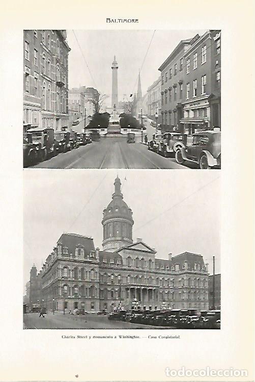 Otros art&iacute;culos de coleccionismo en papel: LAMINA SALVAT 80452: Vistas de Baltimore - Varios