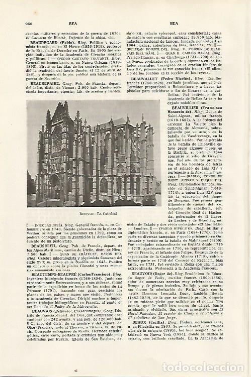 Otros art&iacute;culos de coleccionismo en papel: LAMINA SALVAT 80526: Catedral de Beauvais - Varios