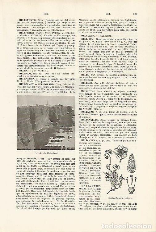 Otros art&iacute;culos de coleccionismo en papel: LAMINA SALVAT 80156: Isla de Helgoland Alemania - Varios